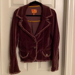 Twill twenty two brown velour jacket